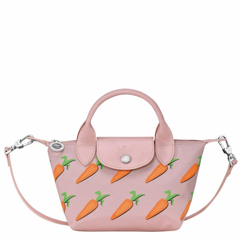 Pink Longchamp Le Pliage CNY XS Top Women's Handbags